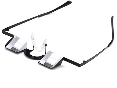 Lazy Prism Lesebrille - High Definition Lügen Sie den Betrachter Eyewear | Bequeme optische Hilfe, die fernsehen oder Bücher im Bett lesen, eine entspannende horizontale Sichtbrille für den täglichen