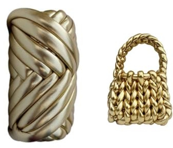 Fettuccia per Borse a Uncinetto, Filo Cotone Grosso Metallico Tubolare Gigante Filato Grosso per Borse, Cestini, Tappeti, Fai da Te Artigianato