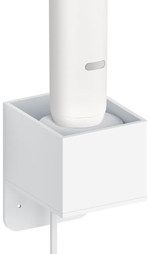 Linkidea Wandhalterung für elektrische Zahnbürsten mit Kabel-Organizer, selbsthaftender elektrischer Zahnbürstenständer, kompatibel nur mit rundem Ladegerät der Oral-B iO-Serie 7/8/9