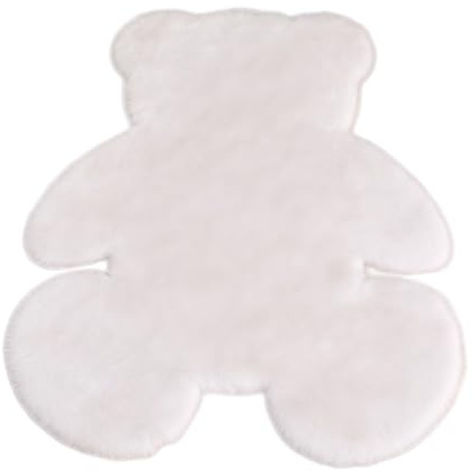 Xiyocadt Teppich Bärenform Fellteppich Hasenfell Imitat Kunstfell Kaninchenfell Sitzkissen Stuhlkissen Flauschig Wohnzimmer Weich Deko Waschbar Rechteckig (Weiß,45 * 60cm)