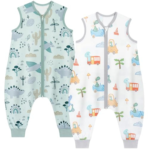 Yukkidds Gigoteuse à Pied Été Bébé Tog 0.5, Turbulette Coton 6-18 Mois