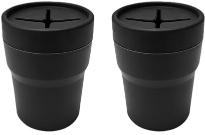 EVBOTGEE 2 Stück Auto Mülleimer mit Deckel Mini Abfalleimer wasserdicht für Innenraum Automülleimer für Getränkehalter kompakt Fahrzeug Zubehör Organizer