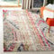 SAFAVIEH Boho Teppich für Wohnzimmer, Esszimmer, Schlafzimmer - Monaco Collection, Kurzer Flor, Hellgrau und Multi, 155 X 231 cm