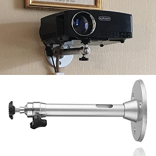 LANTWOO Universal Projector Wall Ceiling Mount Hanger, LCD/DLP Video Projection Mount Bracket Swivels & Tilts For Mini Projector, Silver-grey
