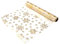 khevga 5 Meter Tischläufer Tischband Tischrolle Organza Weihnachten in Gold Silber 5 Meter x 0.36 m