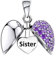 Sister cuore charm per Pandora bracciale da donna - argento sterling S925 - sorella