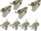 4 x Secure Euro Door Locks 30/30 NICKEL Finish Keyed Alike 3 Keys Per Lock