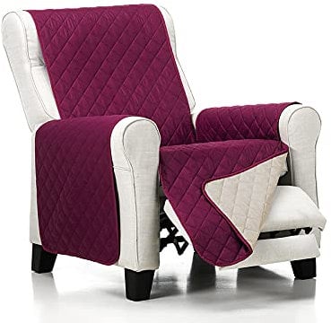 Lanovenanube - Funda sillón Acolchado Mallorca - Práctica - 1 Plaza - Color Malva C09