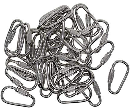 Sharplace 50 pcs Karabiner Hauptpunkt, Keyanhänger, Mini Karabinerhaken klein Hauptpunkt, Key Karabiner