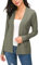 EXCHIC Donna Casuale Lunghe Maniche V Collo Aperto Fronte Maglia Cardigan (M, Lavato Oliver)