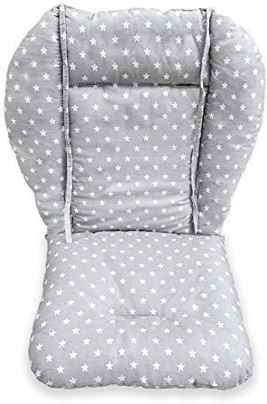 Hochstuhl Pad, Amcho Kinderwagen/Hochstuhl/Auto Sitzkissen Schutzfolie Atmungsaktiv Pad (grauer Hintergrund Sternenmuster)