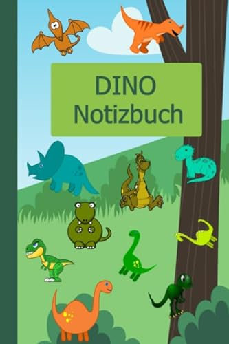 Dino Notizbuch: Kritzelbuch Jungen | Tagebuch Notizbuch A5 Blanko | 120 linierte und blanko Seiten | Journalbuch Eintragebuch zum Zeichnen Skizzieren | Malbuch Jungen