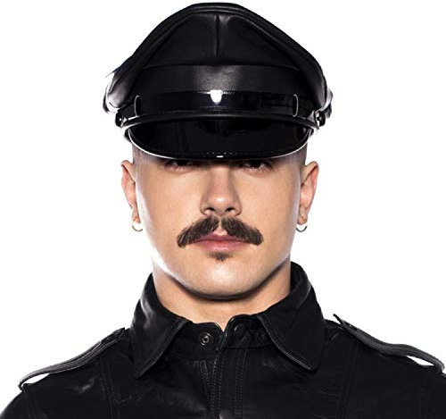 Prowler Casquette militaire rouge en cuir 57 cm, Noir , Taille unique