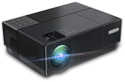 QWEASDF Full HD Projector, Native 1080P, 4000 Lumens Video Projector, with A 300-Inch Display And Automatic Keystone Correction, Very Suitable for Home Theater, Business PPT, Games