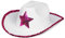 Boland 54376 - Hut Rodeo Star, pink-weiß, für Erwachsene, Cowboyhut mit Pailletten, Cowgirl, Karneval, Fasching, Fastnacht, Halloween, Mottoparty