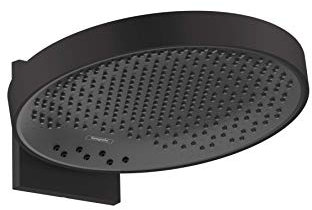 hansgrohe Duschkopf Regendusche Rainfinity (360mm, rund, 3 Strahlarten, Wandmontage) Mattschwarz
