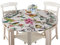FANSU Runde Tischdecke Wasserabweisende, 3D Tier Muster Abwaschbar Garten Tischdecke rutschfest Abwischbare Wachstuch Desktop Dekorative Tuch Hotel Bankett Party (Vogel,200cm)