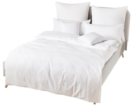 Traumschlaf Hotelbettwäsche koch- und chlorfest aus 100% Baumwolle - Mako-Satin, weiß - Kissenbezug einzeln 80x80 cm