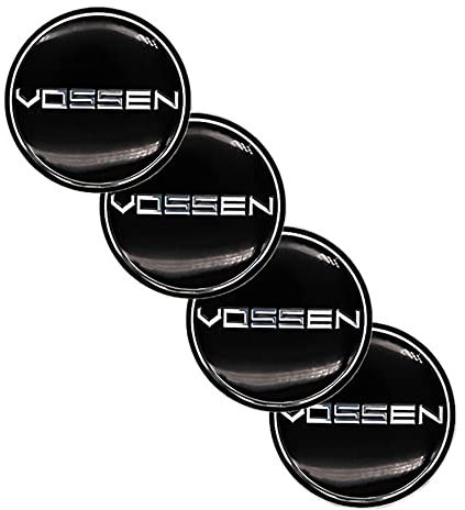 XGAGCF 4 Stück Auto Radnabenkappen Wheel Center Caps Alufelgen Felgenkappen Nabendeckel Aufkleber, ​für Vossen 65MM Auto Dekoration Abzeichen Zubehör