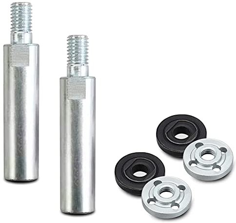 Pmandgk Angle Grinder Extension Connecting Rod,M10 Thread Polisher Extension Shaft with 4Pcs Flange Lock Nut