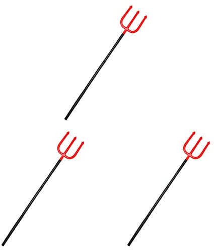 Haloppe Halloween Weapon Prop Halloween Party Demon Sickle Axe Fork Weapon Prop Role Play Sturdy One Size 3Pcs