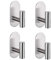 Ganchos Adhesivos para Pared 4 Piezas-XINGLO-Gancho Pared Sin Taladro Gancho Acero Inoxidable SUS304, Soporte Toallas sin Taladro, Colgador para Baño Cocina Albornoz Ropas Trapos, Plata