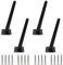 Cjueiom 10 Inch / 25cm Oblique Furniture Legs Black Sofa Legs Set of 4, Mid-Century Couch Legs Heavy Duty Coffee Table Legs, Tapered Chair Feet Metal Cabinet Legs Replacement for Cupboard Ottoman