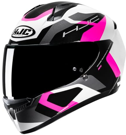 HJC C10 Tins Integralhelm (schwarzmatt/weiß/pink)