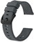 BISONSTRAP Bracelets de Montre en Silicone, Bracelets Minces à Dégagement Rapide, 20mm, Gris avec Boucle Noire