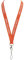 ROLSELEY Personalisierbares Umhängeband mit aufgedrucktem Text (Weiß/Schwarz/Silber) mit Sicherheitsverschluss - Orangefarbenes Schlüsselband mit individuellem Text