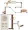 Feandrea Clickat Land - Kletterwand Katzen, 7er Set, extrem schnelle Montage, unbegrenzt erweiterbar, austauschbare Module und Teile, Kratzbaum, Katzenbrett, Hängematte, Katzentreppe, Futterstation