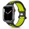 Vancle für Apple Watch Armband 44mm 40mm 45mm 41mm 38mm 42mm,Silikon Doppelloch Ersatzarmband für iWatch Series 8 7 SE 6 5 4 3 2 1 Damen Herren(42mm/44mm/45mm,Schwarz Grün)