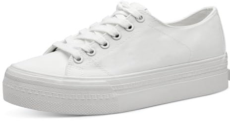 Tamaris Schnürer Damen Vegan sportlich weiß,EU 41