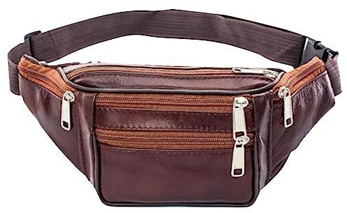 Hüfttasche mit Wasserflaschenhalter zum Wandern Herren + solide + Leder + Gürteltasche + Reisen + Outdoor + Hüfttasche + Sport + groß + Kapazität + Handy + Laufen + Hüfttasche kleine Mädchen Packs