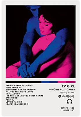 Leinwand-Poster, Motiv Tv Girl Who Really Cares, Wandkunst, Dekor, Bild, Gemälde für Wohnzimmer, Schlafzimmer, Dekoration, ungerahmt, 30 x 45 cm
