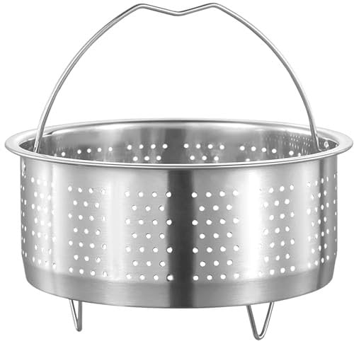 Vueinrg 17.5 cm Cesta Vapor Acero Inoxidable Vaporera Inserto de Vapor Rejilla para Cocer al Vapor Soporte de Cesta Accesorios para Ollas para Cocer al Vapor Verduras Pescado Huevos