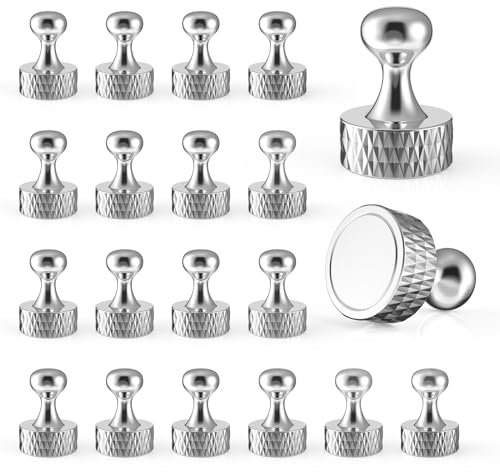 LISOPO 12 Stück Neodym Magnete N52 Mini Metall Magneten für Magnettafel, Stecktafel, Kühlschrank, Kegelmagnete, Notenmagnete,Pinnwand (12 x 17 mm)