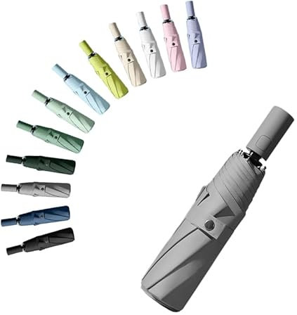 erised's bifrost Faltender Regenschirm 8 Rippen Freien UV Schutz,Sonnenschutz Kleiner Sonnenschutzfür Koffer Kompakt Taschenschirm für Damen und Kinder Reise Automatisch auf und zu mit Drucktaste