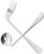 PartyKindom 1 Set Adaptive Utensil Set Left Handed Angled Spoon Fork Weighted Utensils Patients Feeding Utensil Tableware Stainless Steel Eating Silverware Cutlery Utensil