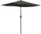 Outsunny Ombrellone da Giardino Rettangolare 2x3 m, Ombrellone da Terrazza Inclinabile con Apertura a Manovella, Grigio