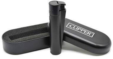Clipper Metall Feuerzeuge Inklusive Alu Geschenkbox: (Jet Flame Matt Black)