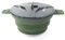 Fluaonb Pentola Pieghevole per Esterni Pentola per Escursionismo nel Silicone Pentola per Picnic Portatile Fornello da nel Acciaio Inossidabile, Verde