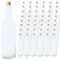 Vitrea 48 leere Glasflaschen 1 Liter Schraubverschluss Gold - große Flaschen zum Befüllen mit Deckel - für Wein, Saft, Getränke, Likör, Öl, Saucen - 48 Stück, PP28, Geradhals