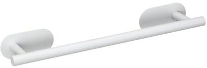 WENKO Turbo-Loc® Badetuchstange UNO Orea White matt, 40 cm, Handtuchstange aus rostfreiem Edelstahl, 40 x 4,5 x 7 cm, Weiß