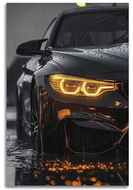RTAG Poster, Motiv: Deutscher Sportwagen, BMW M4, Motiv: wildes Auge, dekoratives Gemälde, Leinwand, Wandposter und Kunstdruck, moderne Familienschlafzimmer-Dekoration, Poster, 30 x 45 cm
