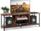 WLIVE TV Stand, TV Unit for TV up to 65 Inch, 140cm TV Cabinet Table with Storage, Wooden TV Console for Living Room, Farmhouse Industrial TV Console for Bedroom and Bedroom, Rustic Brown