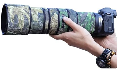 CHASING BIRDS Manteau de protection imperméable camouflage pour Canon RF 600 mm F11 IS STM Housse de protection imperméable (camouflage feuille verte)