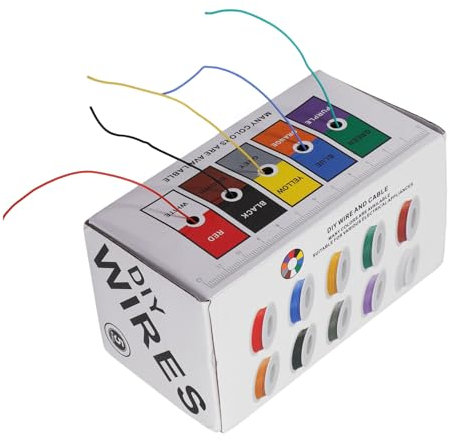 Uonlytech 5rollen Flexible Silikonleitung Pro Hohe Temperaturbeständigkeit Kupferkern Weicher DIY Anschlussdraht Für Modellbau Elektronik Kabelmanagement