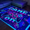 HOLAVIDA Neon Spiel Teppiche Gegend, 3D Schwarzlicht UV-Reaktiver Spiel Controller Teppich, rutschfeste Fluoreszierende Bodenmatte, Leuchtet im Dunkeln Spielmatte für Kinder Spielzimmer 180x120cm