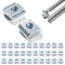 Lyeteung 30 Stücke 20 Serie M4 T-Nut-Mutter, T-Gleitmuttern, Hammer Mutter Block Vierkantmuttern, für Europäische Standard 20 Serie 6 mm T-Nut-Aluminium-Extrusionsprofil